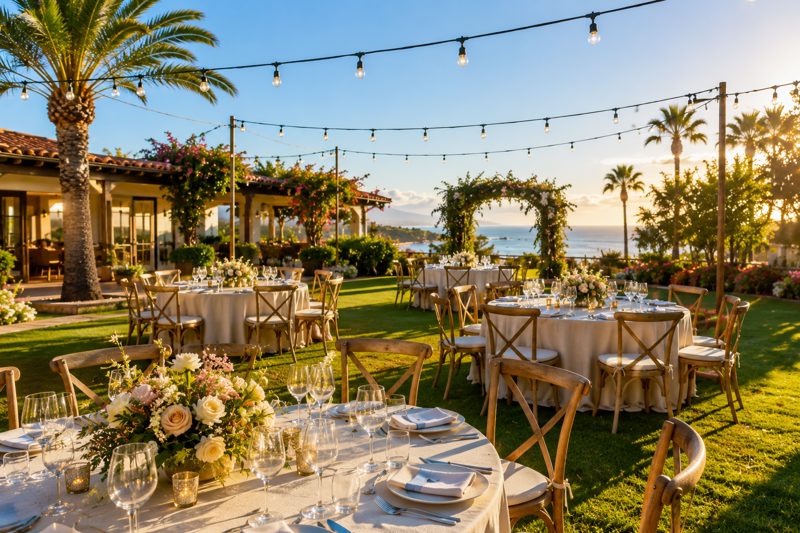 Relaxed Santa Barbara coastal gathering with beach-town character