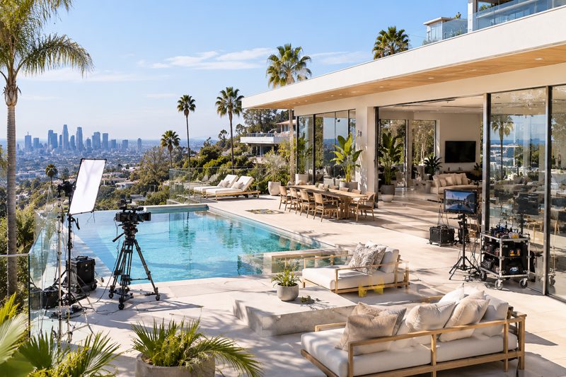 Modern hillside home used as a production location in Los Angeles