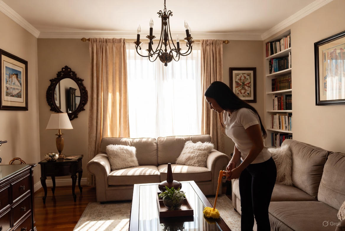 Host managing bookings on a laptop