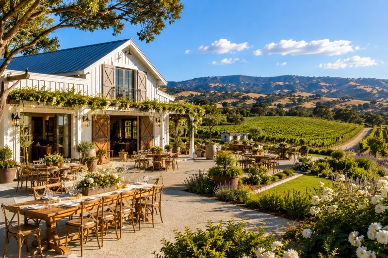 Countryside venue setting near Los Alamos and Lompoc for events and productions