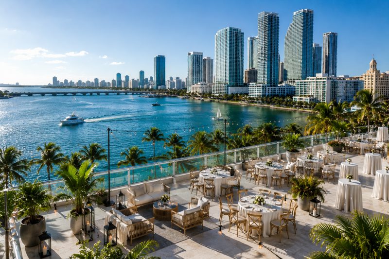 Miami coastal and estate-style event venues with gardens, pools, terraces, and private gathering spaces