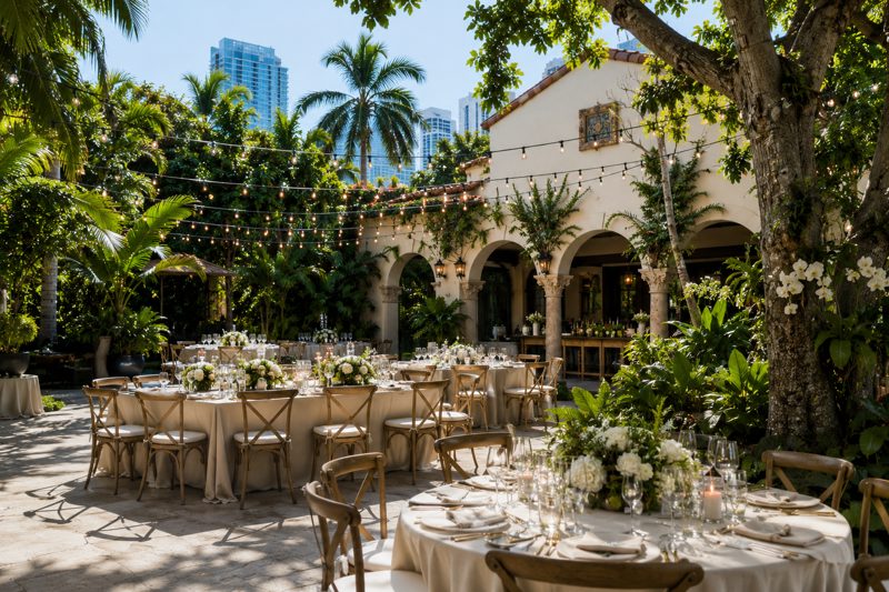 Brickell, Wynwood, and Miami event areas for private dinners, brand launches, rooftops, and creative gatherings