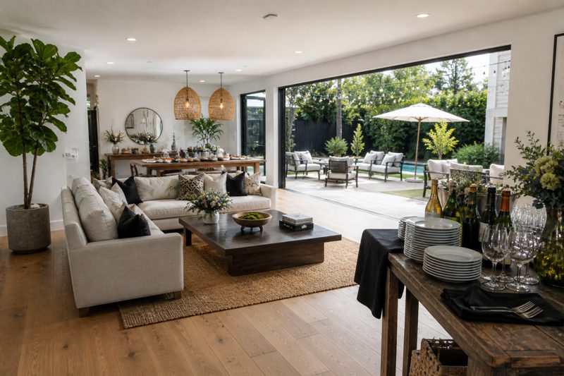 Pasadena garden home set up for a private event