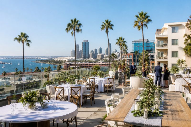 San Diego coastal and urban venue areas including downtown, La Jolla, Mission Bay, Coronado, North Park, and Barrio Logan