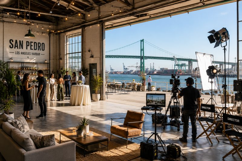 San Pedro waterfront venue with harbor views and production-friendly space