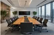 Modern meeting room with conference table
