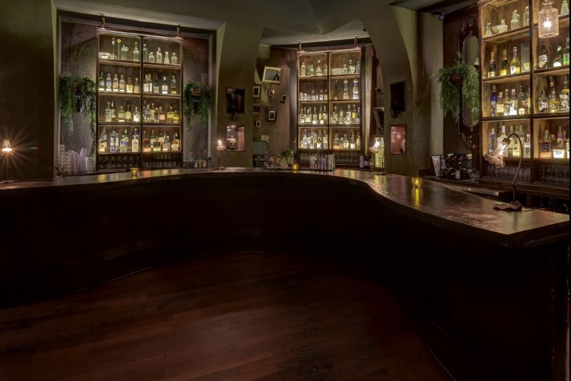 Hidden Bar Lounge with Dj Setup and Late-night Hours