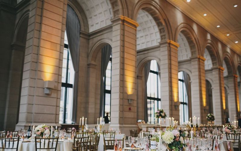 Grand Downtown Buffalo Ballroom With Historic Banking-Hall Architecture