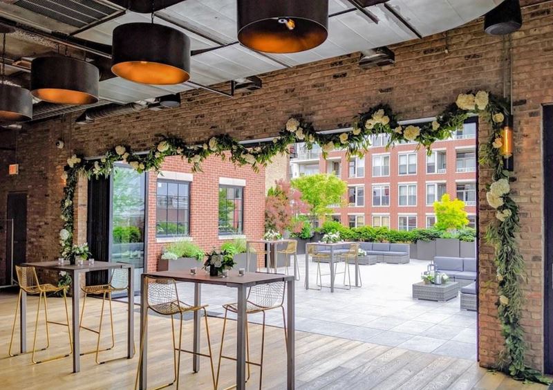 West Loop Loft with Rooftop for Weddings, Receptions and Company Events