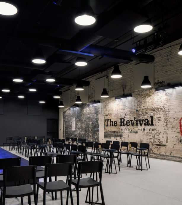 South Loop Theater with Stage and Lighting for Performances and Screenings
