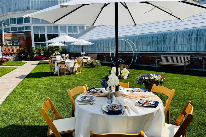 Glass Conservatory Event Venue With Tropical Gardens in Buffalo
