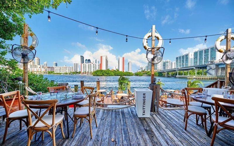 Waterfront Mediterranean Restaurant with Lounge and Garden Terrace