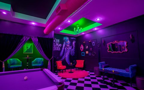 Private Brooklyn Game Lounge With Karaoke, Pool and Smart Lighting