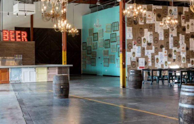 West End Brewery With Chandelier Room, Courtyard, Fire Pits and Private Bar