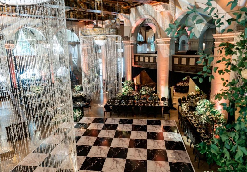 Historic Hall With Stage and Mezzanine