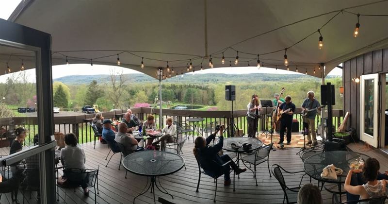 Finger Lakes Vineyard With Tasting Room and Valley Views