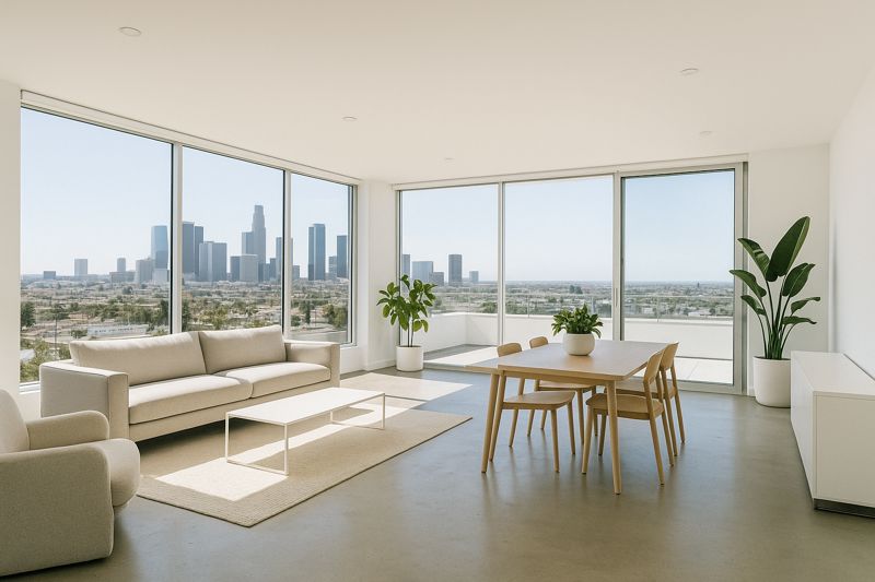 Sunlit, Glass-wrapped Penthouse with Crisp Skyline Views