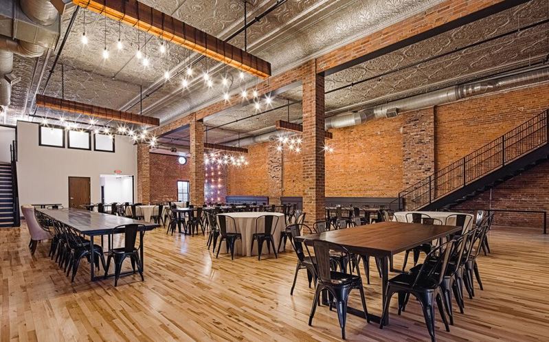 Champaign Industrial Event Venue With Flexible Floor Space for Receptions and Private Events