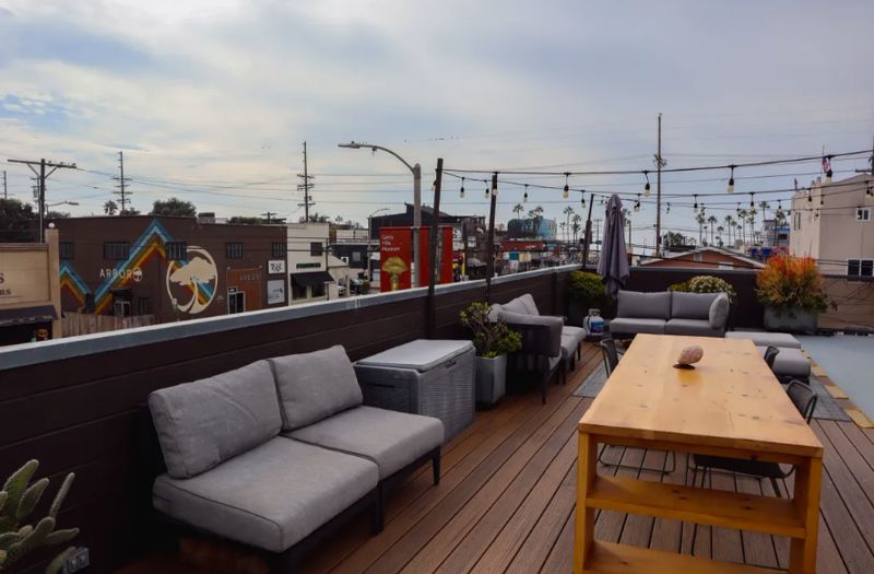 Multi-level Rooftop Venue with Lounge Seating + Kitchenette
