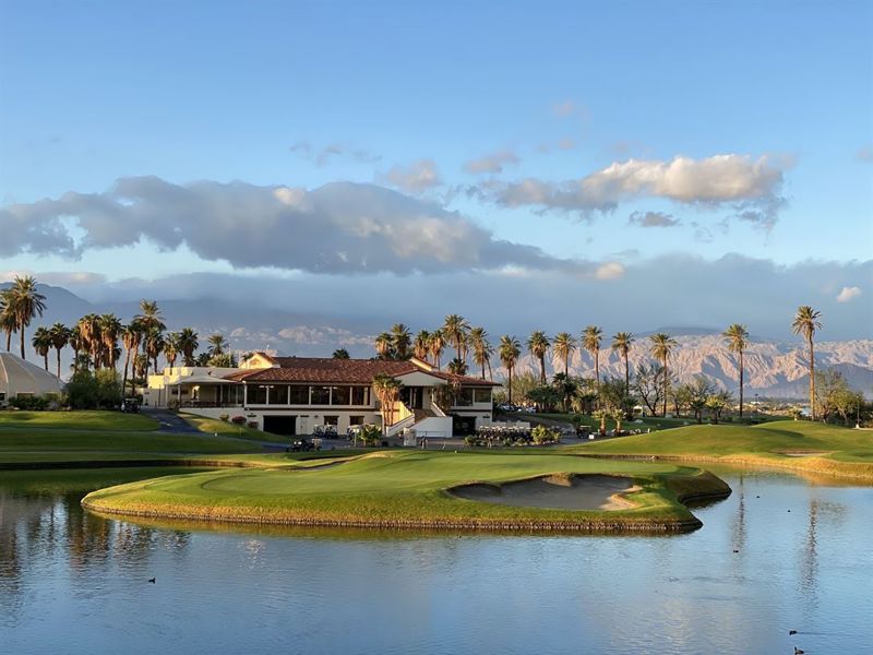 Indio Golf Club Venue with Pavilion, Lakes and Mountain Views