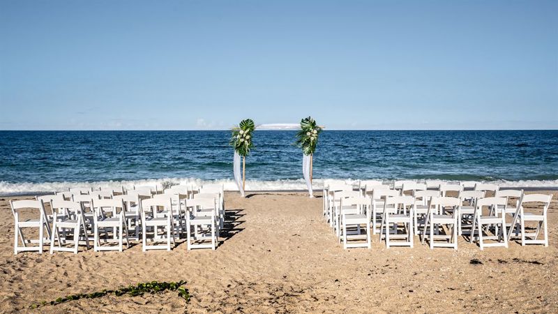 Oceanfront Ballroom with Beach Ceremony Space and Covered Terrace