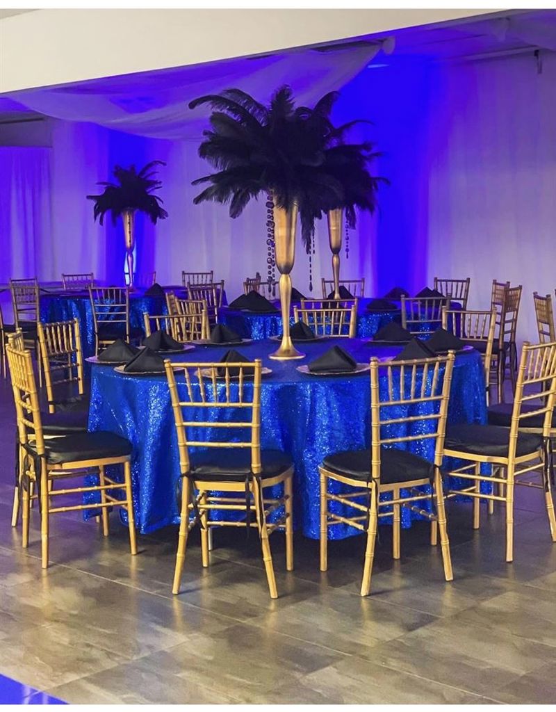 Draped Hollywood Banquet Hall with Decor Packages and Flexible Catering