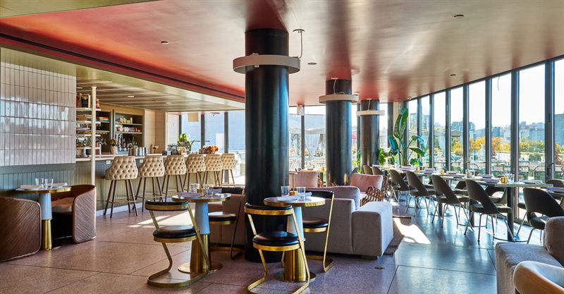 Williamsburg Rooftop Lounge With Pool Deck and Skyline Views