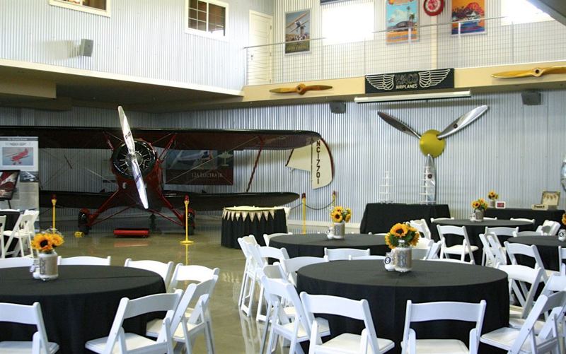 5,000-Square-Foot Aviation Hangar With Patio and Tarmac