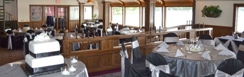Lakeside Banquet Room with Stage, Patio and Dance Floor for Events