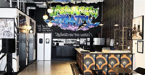 Creative Vegan Restaurant With Stage and DJ Booth in Astoria