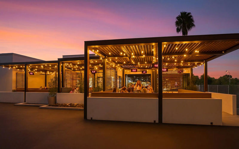 Outdoor Mediterranean Restaurant with Covered Patios and Live Fire