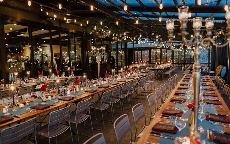 Fulton Market Event Space with Glass Rooftop and Private Dining