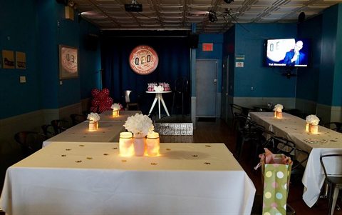 Intimate Astoria Arts Venue with Stage, Bar and Screening Capability