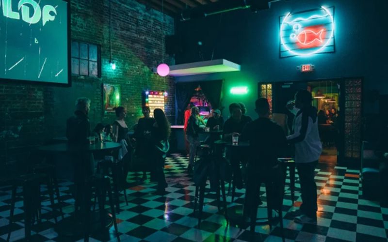 Thai-inspired Bar and Music Venue with Dance Floor, Arcade, and Pool Tables