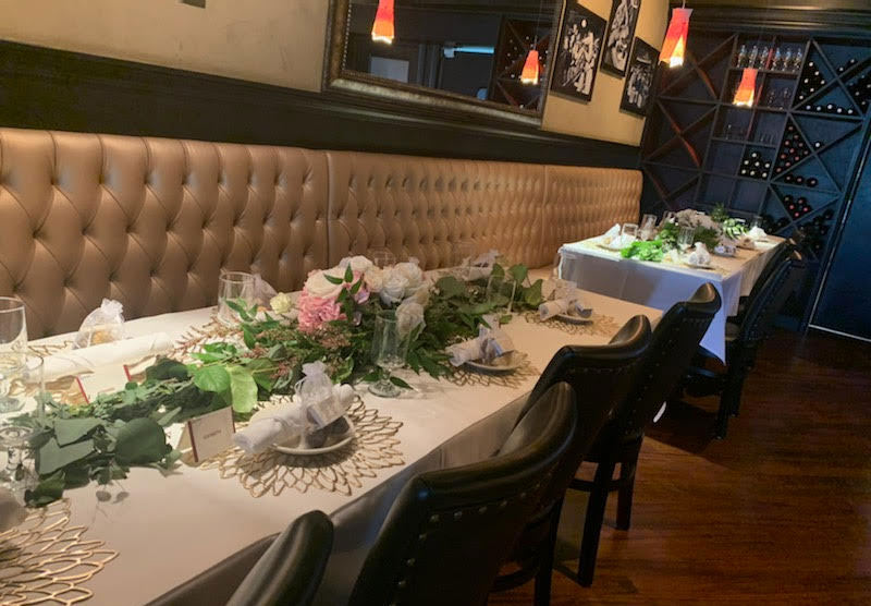 Italian Private Dining Room for Showers, Weddings and Cocktail Parties