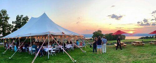 Cayuga Lake Vineyard Venue With Event Kitchen and Covered Patio