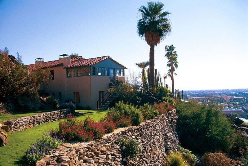 Historic Palm Springs Estate with Terrace and Desert Views