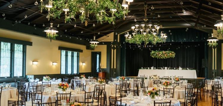 Historic Kenilworth Ballroom with Stage, Lawn and Fireplace