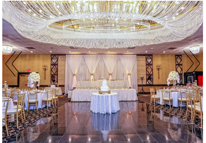 Niles Grand Ballroom with Chandeliers for Weddings, Galas and Celebrations