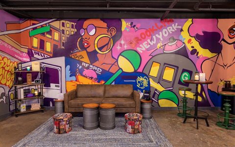 Private Bushwick Party Lounge With Karaoke, Pool and Smart Lighting