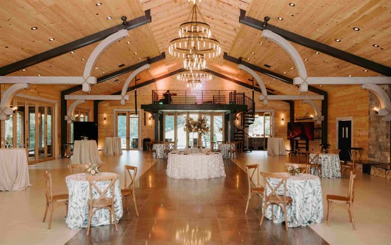 Waterfall Estate With Ballrooms, Lake Views and Mountain Gardens in Ellijay, GA