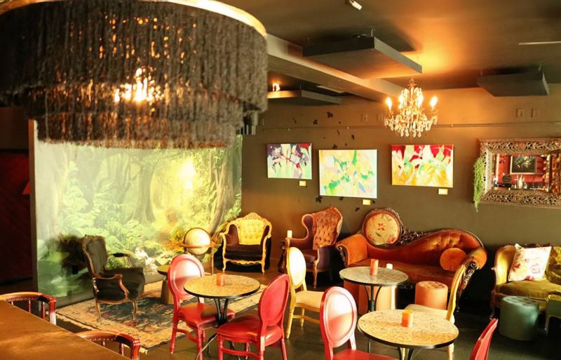 Fantasy Cocktail Bar with Moroccan Lounge and Distinctive Decor