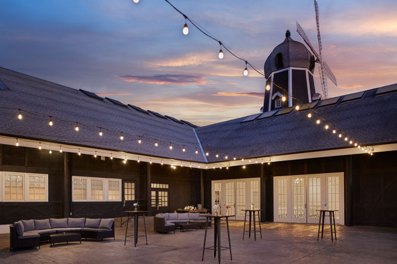 Modern Windmill Wedding Venue with Chapel, Patio, and Ballroom