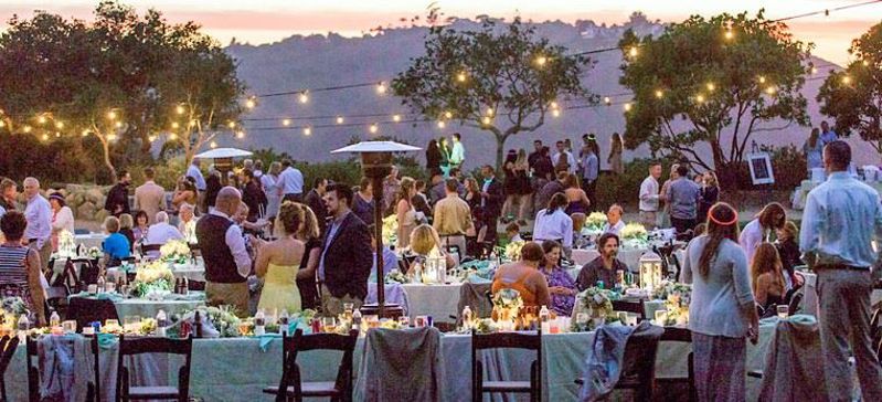 Outdoor Santa Barbara Park Venue with Grove, Pavilion, and Views
