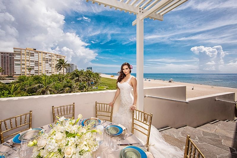 Beachfront Rooftop Restaurant with Ocean View Event Spaces