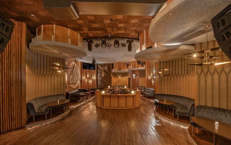 Sixties-inspired Music Lounge with Stage and Private Concert Atmosphere