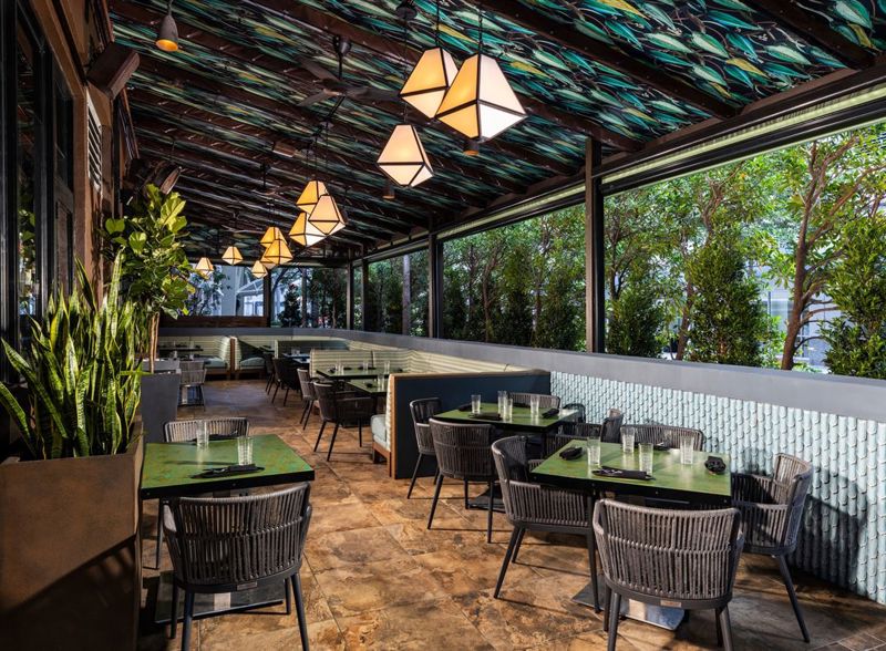 Stylish Las Olas Restaurant Venue with Lounge, Garden Patio, and Fire Pit