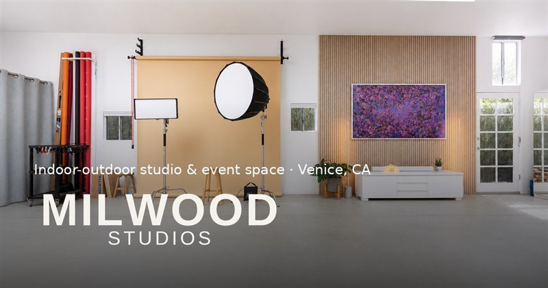 Clean Venice Production Studio with Courtyard and Green Room
