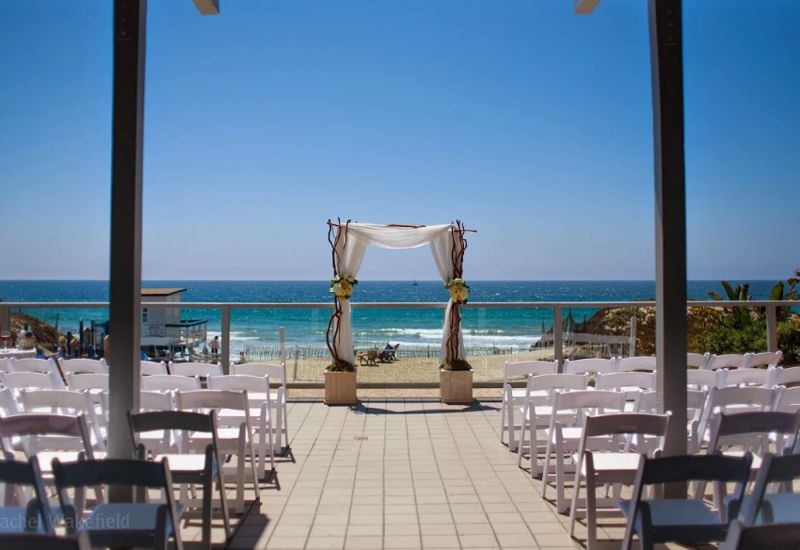 Oceanfront Beach Club Venue with Deck Views and Event Space