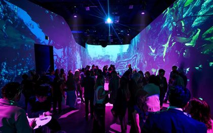 Immersive Midtown Event Space With 360 Projection and Video Wall